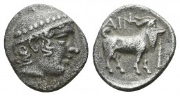 Thrace. Aionos circa 429-426 BC. Diobol AR