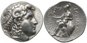 Kings of Thrace. Uncertain mint. Lysimachos 305-281 BC. Tetradrachm AR