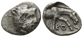 Thessaly. Skotussa circa 375-350 BC. Obol AR