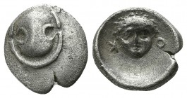 Boeotia. Koroneia circa 400-350 BC. Obol AR