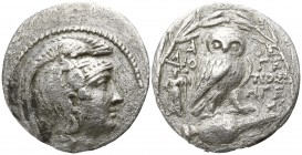 Attica. Athens circa 186-147 BC. New Style coinage. Class III (α).. Tetradrachm AR