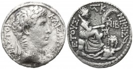 Seleucis and Pieria. Antioch. Augustus 27 BC-14 AD. Struck regnal year 26=5 BC. . Tetradrachm AR