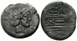 Cluvius Saxula 169-158 BC. Rome. As Æ