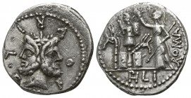 M. Furius L.f. Philus 120 BC. Rome. Denar AR
