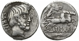 L. Titurius L.f. Sabinus 89 BC. Rome. Denar AR