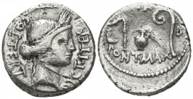 Julius Caesar 49-48 BC. Uncertain mint. Denar AR