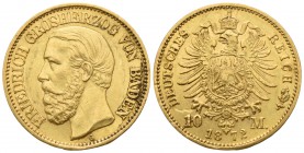 Germany. Baden. Friedrich I AD 1856-1907. AV 10 Mark