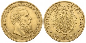Germany. Preußen. Friedrich III AD 1888. AV 20 Mark