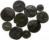 Lot of 10 greek bronze coin / SOLD AS SEEN, NO RETURN!