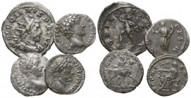 Lot of 4 roman imperial denari / SOLD AS SEEN, NO RETURN!