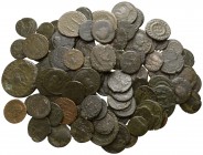 Lot of 100 late roman bronze coins / SOLD AS SEEN, NO RETURN!