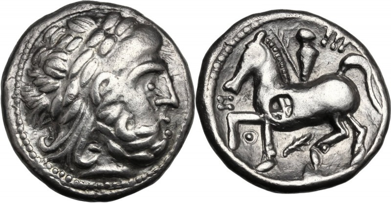 Celtic World. Celts in Eastern Europe. AR Tetradrachm, imitating Philip II of Ma...