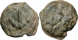 Greek Italy. North-eastern Italy, Hatria. AE Cast Uncia, c. 275-225 BC. Anchor. / Pellet; around HAT. Vecchi ICC 242; HN Italy 16. AE. 31.28 g. 33.00 ...