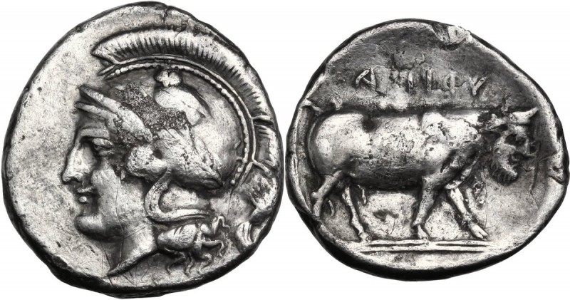 Greek Italy. Central and Southern Campania, Hyrietes. AR Didrachm, c. 405-385 BC...
