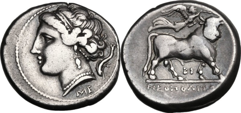 Greek Italy. Central and Southern Campania, Neapolis. AR Didrachm, c. 275-270 BC...