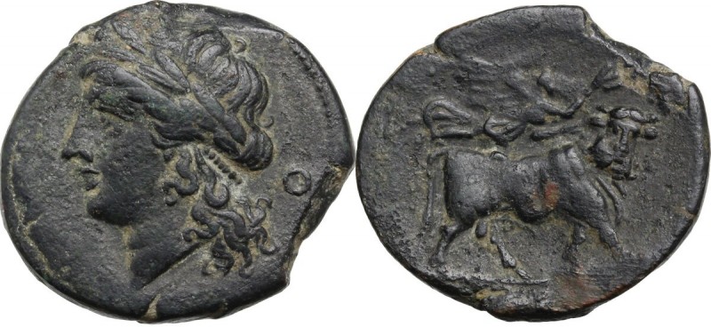 Greek Italy. Central and Southern Campania, Neapolis. AE 21 mm. 275-250 BC. [NEO...