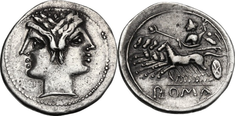 Anonymous. AR Drachm, c. 225-214 BC, uncertain mint, Sicily (?). Laureate janifo...