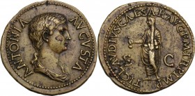 Antonia, daughter of Mark Anthony and Octavia (died 45 AD). AE 'Dupondius', 'Paduan' by Giovanni Cavino (1500-1570). ANTONIA AVGVSTA. Draped bust righ...