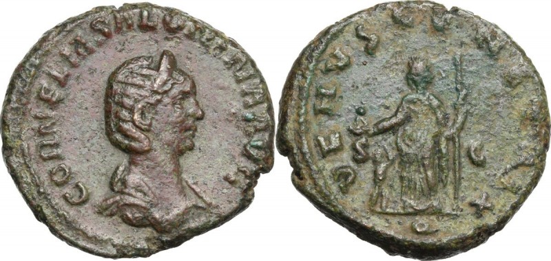 Salonina, wife of Gallienus (died 268 AD). AE as, Rome mint, 253-260 AD. CORNELI...