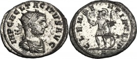 Tacitus (275-276). BI Antoninianus, Cyzicus mint. IMP C M CL TACITVS AVG. Radiate, draped and cuirassed bust right. / CLEMENTIA TEMP. Mars standing le...