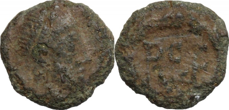 Libius Severus (461-465). AE Nummus, Rome mint. Diademed, draped and cuirassed b...