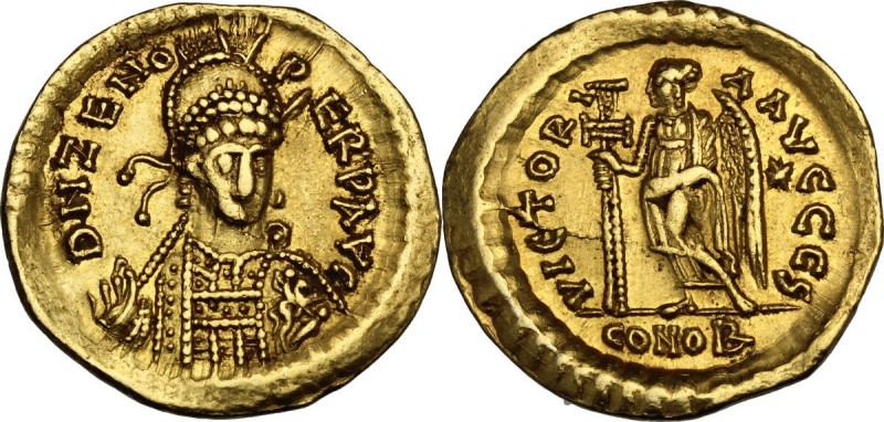 Ostrogothic Italy, Theoderic as kings of the Goths (474-493). AV Solidus, in the...