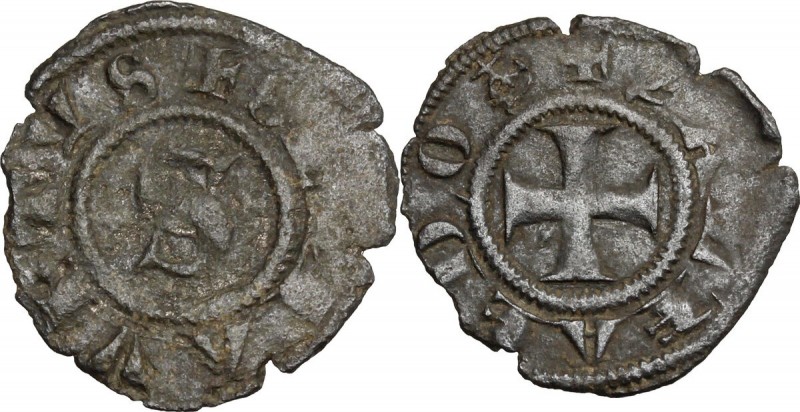 Siena. Repubblica (1180-1390). Denaro piccolo o picciolo, 1318-1325, sigla P sor...