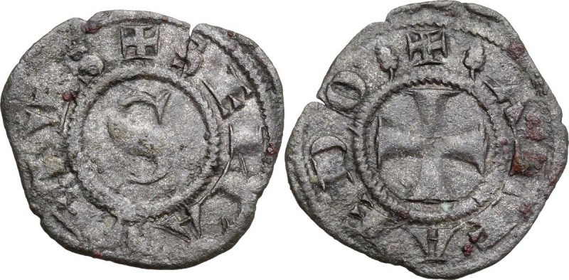 Siena. Repubblica (1180-1390). Denaro piccolo o picciolo, 1318-1325, simbolo pig...