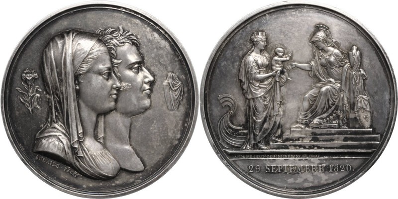 Carlo Ferdinando d'Artois (1778-1820), Duca di Berry. Medaglia per la nascita di...