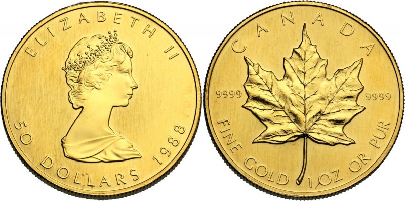 Canada. Elizabeth II (1952- ). 50 Dollars 1988. KM 125. Fried. B1. (24). AV. 31....