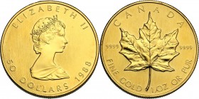 Canada. Elizabeth II (1952- ). 50 Dollars 1988. KM 125. Fried. B1. (24). AV. 31.10 g. 30.00 mm. PROOF.