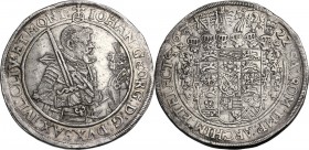Germany. Saxony. Johann Georg Ier (1615-1656). Thaler 1622, Dresden mint. KM 90. Dav. 7591. Schnee, 818.. AR. 29.04 g. 44.00 mm. Delicate patina with ...