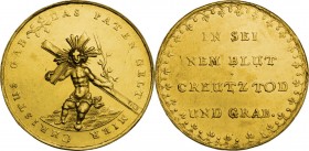 Germany. German States, Saxony. Patenpfenning or religious medal of the weight of 3 dukats, s.d. (18th cent.). F.u.S. -. AV. 10.43 g. 30.00 mm. Good V...