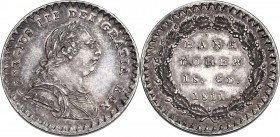Great Britain. George III (1760-1820). Silver Bank Token of Eighteenpence, 1811. Bull 2112; ESC 969; S. 3771. AR. 7.35 g. 26.80 mm. Old cabinet tone. ...