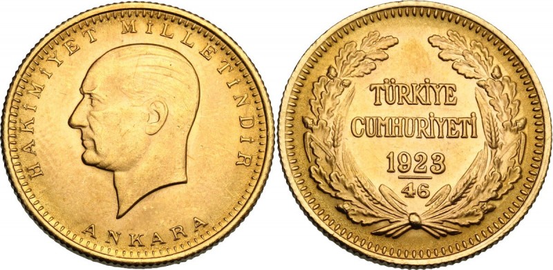 Turkey. Republic (1923- ). 100 Piastes 1969 (46). KM 872. Fried. 91. AV. 7.20 g....