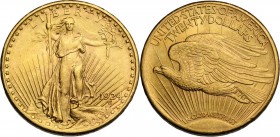 USA. 20 Dollars 1924. KM 126. Fried. 185. AV. 33.37 g. 34.00 mm. About EF.