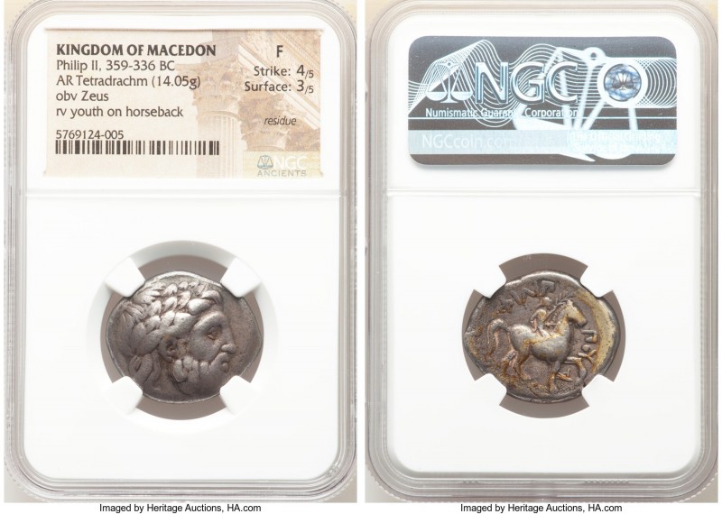 MACEDONIAN KINGDOM. Philip II (359-336 BC). AR tetradrachm (26mm, 14.05 gm, 12h)...
