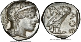 ATTICA. Athens. Ca. 440-404 BC. AR tetradrachm (24mm, 17.18 gm, 9h). NGC MS 5/5 - 4/5, brushed. Mid-mass coinage issue. Head of Athena right, wearing ...