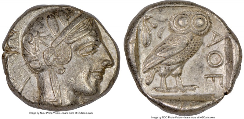 ATTICA. Athens. Ca. 440-404 BC. AR tetradrachm (24mm, 17.18 gm, 11h). NGC AU 5/5...