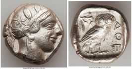 ATTICA. Athens. Ca. 440-404 BC. AR tetradrachm (24mm, 17.11 gm, 8h). Choice XF. Mid-mass coinage issue. Head of Athena right, wearing crested Attic he...