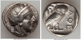 ATTICA. Athens. Ca. 440-404 BC. AR tetradrachm (23mm, 17.15 gm, 4h). Choice XF. Mid-mass coinage issue. Head of Athena right, wearing crested Attic he...