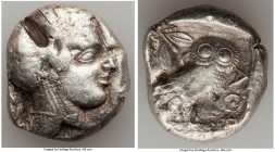ATTICA. Athens. Ca. 440-404 BC. AR tetradrachm (26mm, 17.14 gm, 7h). About VF, test cuts, countermark, punch. Milesian standard. Forepart of roaring l...