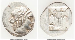 LYCIAN LEAGUE. Masicytes. Ca. 48-20 BC. AR hemidrachm (17mm, 1.79 gm, 12h). AuU. Series 5. Laureate head of Apollo right; ?-Y below / M-A, cithara (ly...
