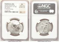 PAMPHYLIA. Side. Ca. 3rd-2nd centuries BC. AR tetradrachm (32mm, 16.10 gm, 1h). NGC AU 5/5 - 3/5. Dio-, magistrate. Head of Athena right, wearing cres...