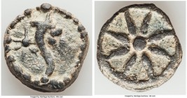 GREEK. Anonymous. Ca. 2nd-1st centuries BC. AE (24mm, 16.37 gm). Fine. Cornucopia, star to left; dotted border / Wheel with eight spokes.

HID09801242...