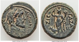 JUDAEA. Gaza. Antoninus Pius (AD 138-161). AE (21mm, 8.81 gm, 12h). XF. Dated Civic Year 217 (AD 156/7). ANTWNINOC-C?, laureate, draped and cuirassed ...