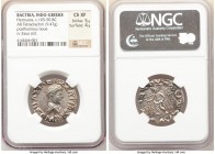 INDO-GREEK KINGDOMS. Bactria. Hermaeus Soter (ca. 105-90 BC). AR tetradrachm (26mm, 9.47 gm, 11h). NGC Choice XF 5/5 - 4/5. Posthumous issue struck by...