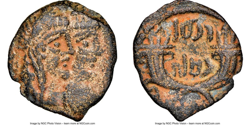 NABATAEAN KINGDOM. Rabbel II and Queen Gamilath (AD 70-106). AE (18mm, 12h). NGC...
