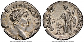 ARABIA PETRAEA. Bostra. Trajan (AD 98-117). AR drachm (19mm, 6h). NGC AU. AD 113. AYTOKP KAIC NEP TPAIAN CEB ?EPM ?AK, laureate bust of Trajan right, ...