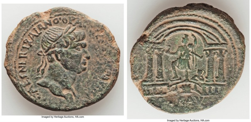 SAMARIA. Caesarea Maritima. Trajan (AD 98-117). AE (34mm, 25.75 gm, 1h). XF. IMP...